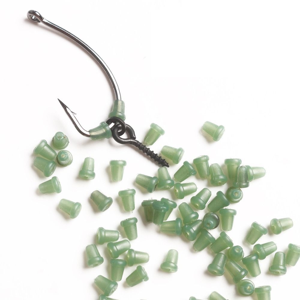 Fishing Equipment Carp - 50 Stück Schrauben-Chod-Rigs, Angelhaken-Köderstopper, Gummi-PVC-Angelköderschrauben, Angelhaken-Perlen,