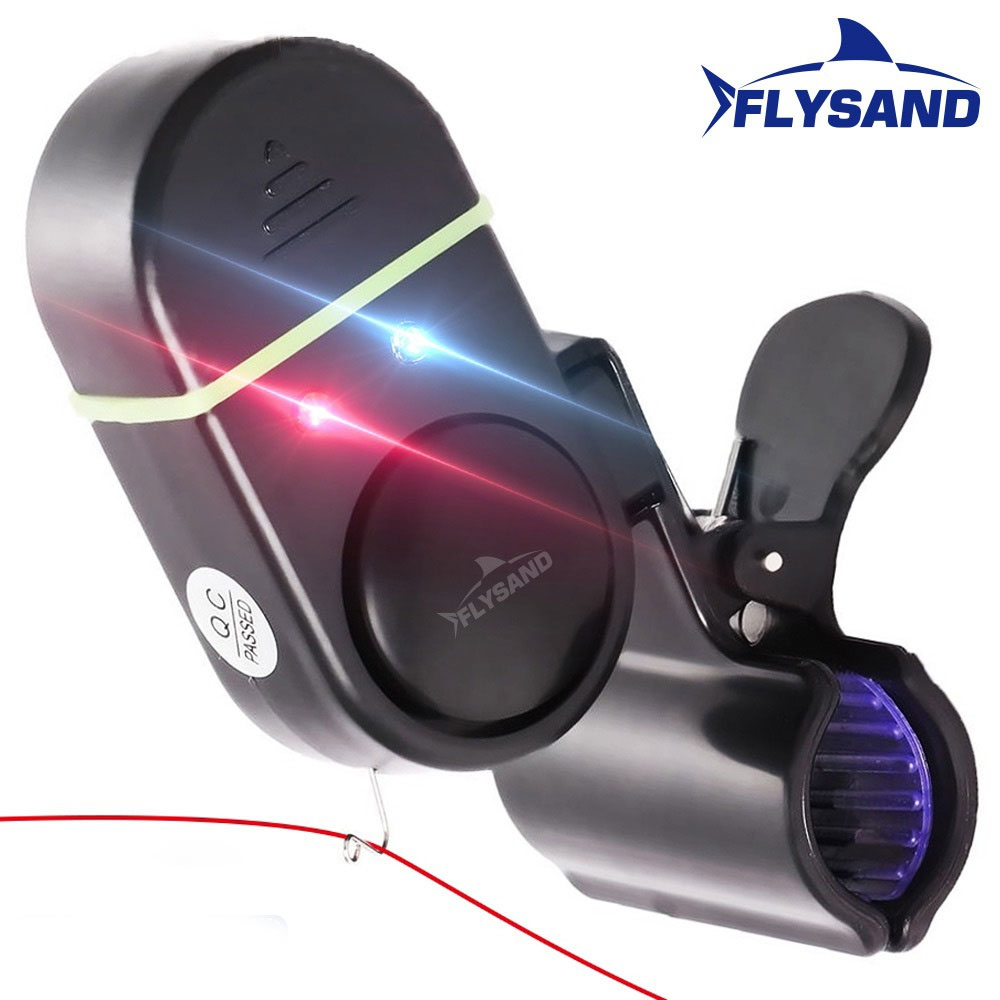 Ice Fishing Tip Up - FLYSAND Fischbiss-Köder-Alarm, Alarmton, Glocke, 2 LEDs,