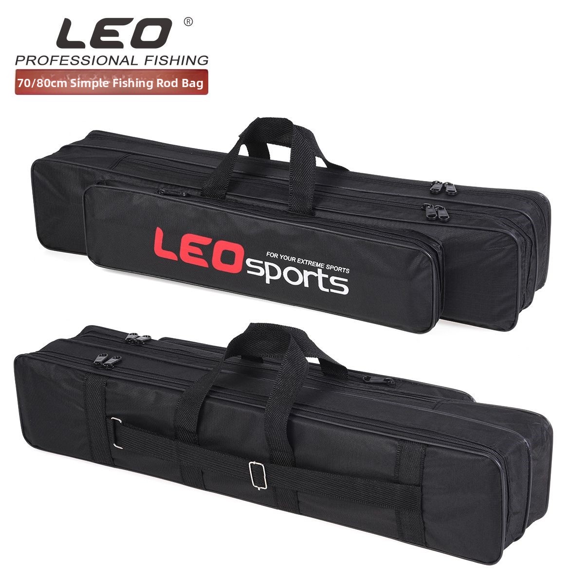 Fishing Equipment Brands - LeO Angelzubehör Doppelschichtige Angelruten-Tasche aus Stahldraht,